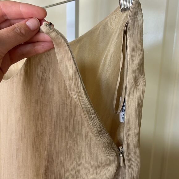 Ralph Lauren - Black Label Silk Ruffle Tiered Midi Skirt - Size 6, Light Brown - Picture 14 of 15